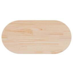 Berkfield Home Table Top 80x40x2.5 cm Solid Wood Pine Oval in Light Oak - thumbnail 5