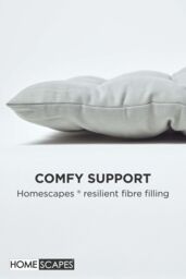 Homescapes Garden Bench Cushion Luxury 3 Seater Cotton Indoor Outdoor Pad, 143 x 48cm in Grey - Size: 143 x 48 cm - thumbnail 4