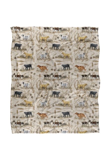 JQ Licensing Bs-Jp Hunting Breeds Dog Pattern Silky Touch Super Soft Throw Blanket 152 X 127 cm in White - image 1