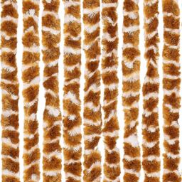 Berkfield Home Insect Curtain Ochre & White 100x220 cm Chenille in Yellow - thumbnail 6