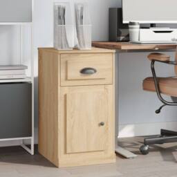 Berkfield Home Side Cabinet with Drawer Sonoma Oak 40x50x75 cm Engineered Wood in Light Tan - Size: 40 x 50 x 75 cm - thumbnail 1