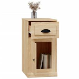 Berkfield Home Side Cabinet with Drawer Sonoma Oak 40x50x75 cm Engineered Wood in Light Tan - Size: 40 x 50 x 75 cm - thumbnail 5