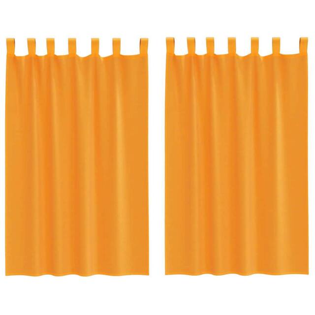 Berkfield Home Voile Curtains with Loops 2 pcs Orange 140x175 cm - image 1