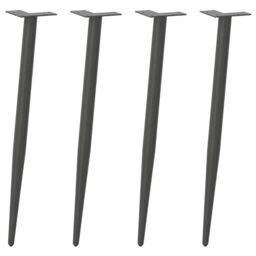 Berkfield Home Coffee Table Legs Conical Shape 4 pcs Anthracite 72-73 cm Steel in Black - thumbnail 1