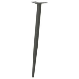 Berkfield Home Coffee Table Legs Conical Shape 4 pcs Anthracite 72-73 cm Steel in Black - thumbnail 4