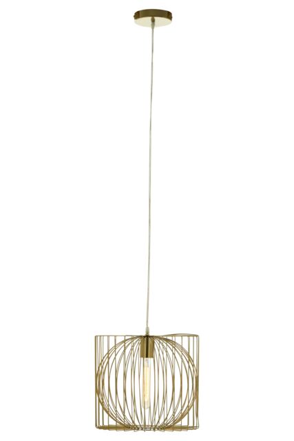 Orsina Gold Finish Pendant Lamp, Openwork Iron Lighting Fixture for Ceilings, Contemporary Luxe Pendant Light - image 1