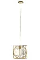 Orsina Gold Finish Pendant Lamp, Openwork Iron Lighting Fixture for Ceilings, Contemporary Luxe Pendant Light - thumbnail 1