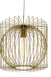 Orsina Gold Finish Pendant Lamp, Openwork Iron Lighting Fixture for Ceilings, Contemporary Luxe Pendant Light - thumbnail 4