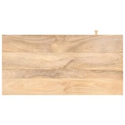 Berkfield Home Dressing Table 100x50x76 cm Solid Mango Wood in Brown - Size: 100 x 50 x 76 cm - thumbnail 4