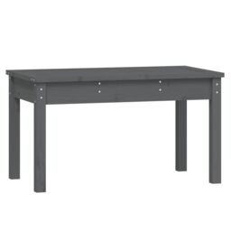 Berkfield Home Garden Bench Grey 80x44x45 cm Solid Wood Pine - Size: 80 x 44 x 45 cm - thumbnail 2