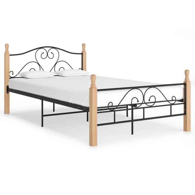 Berkfield Home Bed Frame Black Metal 120x200 cm - image 1