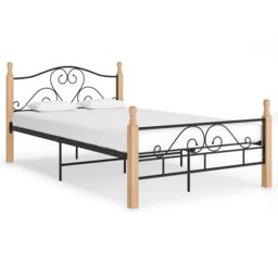 Berkfield Home Bed Frame Black Metal 120x200 cm - thumbnail 1