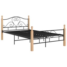 Berkfield Home Bed Frame Black Metal 120x200 cm - thumbnail 2