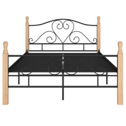 Berkfield Home Bed Frame Black Metal 120x200 cm - thumbnail 3