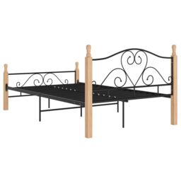 Berkfield Home Bed Frame Black Metal 120x200 cm - thumbnail 5