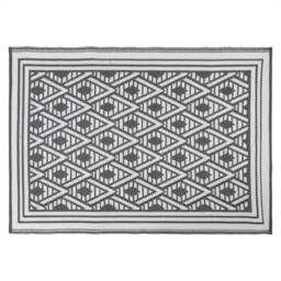 JVL The Gardener Geo Pattern Outdoor Garden Rug 120x170cm in Black - Size: 120 cm x 170 cm - thumbnail 2