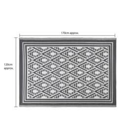 JVL The Gardener Geo Pattern Outdoor Garden Rug 120x170cm in Black - Size: 120 cm x 170 cm - thumbnail 9