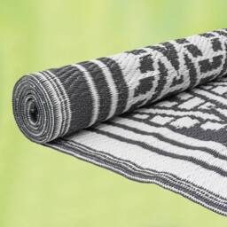 JVL The Gardener Geo Pattern Outdoor Garden Rug 120x170cm in Black - Size: 120 cm x 170 cm - thumbnail 8