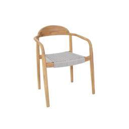 sweeek Set of 2 acacia wood armchairs with resin seat in Beige - thumbnail 6