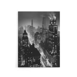 "Artery8 Gotham City Cityscape Concept Art Canvas Wall Art Print in Black - Size: W18"" x H24""" - thumbnail 1