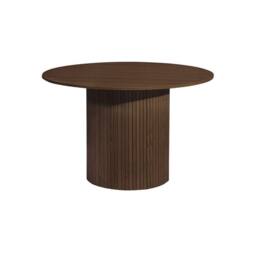 Birlea Axel Round Fluted Dining Table in Brown - thumbnail 7