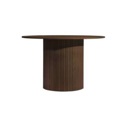 Birlea Axel Round Fluted Dining Table in Brown - thumbnail 8