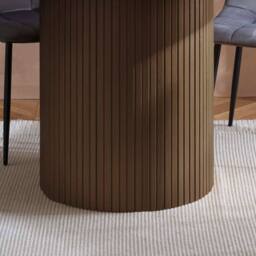 Birlea Axel Round Fluted Dining Table in Brown - thumbnail 6