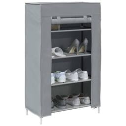 Berkfield Home Shoe Cabinet Grey 60.5x30x97 cm Non-woven Fabric - thumbnail 2