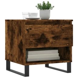 Berkfield Home Coffee Tables 2 pcs Smoked Oak 50x46x50 cm Engineered Wood in Brown - Size: 50 x 46 x 50 cm - thumbnail 3