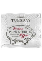 Supernatural Pig 'N' Poke Officially Licensed Silky Touch Super Soft Throw Blanket 152x127 cm in White - thumbnail 1