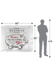 Supernatural Pig 'N' Poke Officially Licensed Silky Touch Super Soft Throw Blanket 152x127 cm in White - thumbnail 5