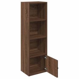 Berkfield Home Bookcase Brown Oak 31x24x102 cm Engineered Wood - Size: 31 x 24 x 102 cm - thumbnail 4