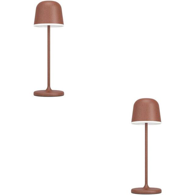 Loops 2 PACK Stylish Auburn Table Lamp - Elegant Indoor Home Décor Lighting in Red - image 1
