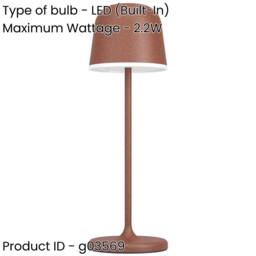 Loops 2 PACK Stylish Auburn Table Lamp - Elegant Indoor Home Décor Lighting in Red - thumbnail 2