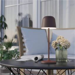 Loops 2 PACK Stylish Auburn Table Lamp - Elegant Indoor Home Décor Lighting in Red - thumbnail 4