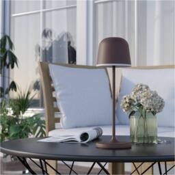 Loops 2 PACK Stylish Auburn Table Lamp - Elegant Indoor Home Décor Lighting in Red - thumbnail 3