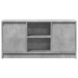 Berkfield Home TV Cabinet with LED Concrete Grey 100x34x50 cm Engineered Wood - Size: 100 x 34 x 50 cm - thumbnail 6