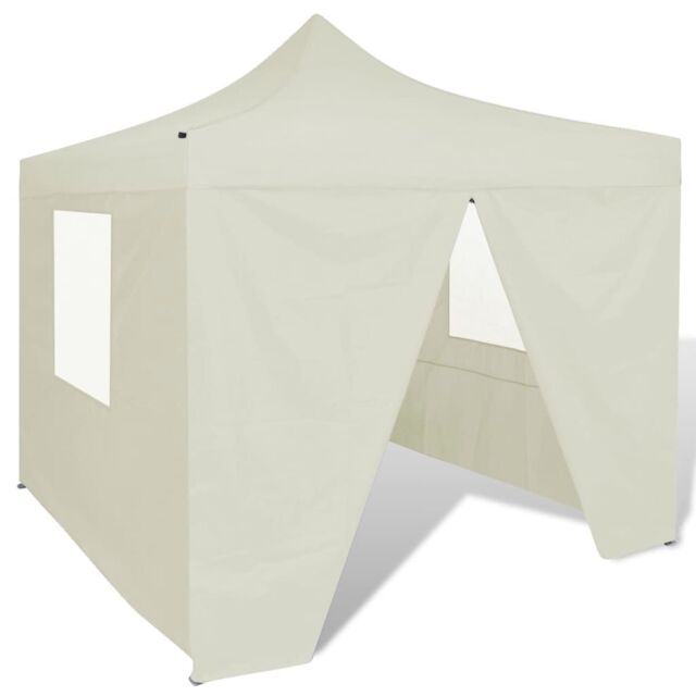 Berkfield Home Foldable Tent 3x3 m with 4 Walls Cream in Beige - image 1