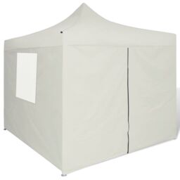 Berkfield Home Foldable Tent 3x3 m with 4 Walls Cream in Beige - thumbnail 3