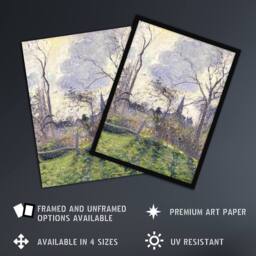 "Artery8 The Bell Tower of Bazincourt Pissarro Wall Art Poster Print - Size: W18"" x H24""" - thumbnail 2