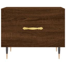 Berkfield Home Coffee Tables 2 pcs Brown Oak 50x50x40 cm Engineered Wood - Size: 50 x 50 x 40 cm - thumbnail 6