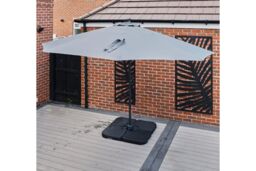 Furniture Maxi Roma 3M Solar LED Cantilever Parasol in Grey - thumbnail 3