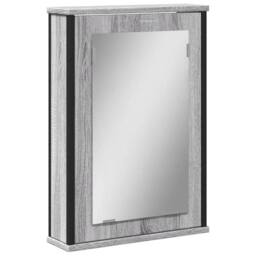Berkfield Home Bathroom Mirror Cabinet Grey Sonoma 42x12x60 cm Engineered Wood - Size: 42 x 12 x 60 cm