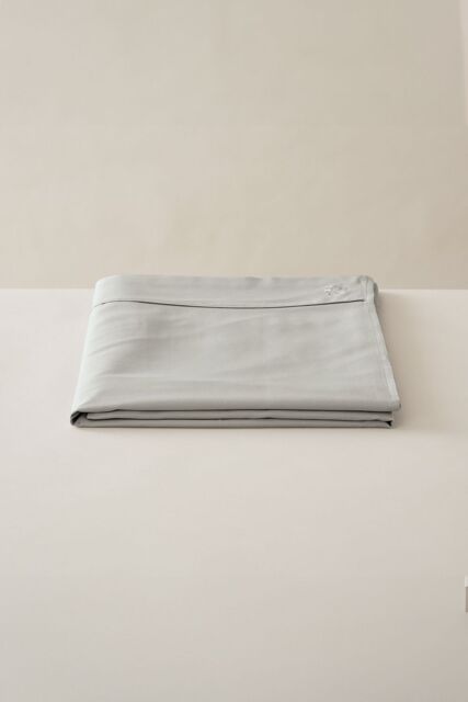 Ted Baker 'TB Plain Dye' Cotton Sateen Flat Sheet in Silver - Size: Super King - image 1