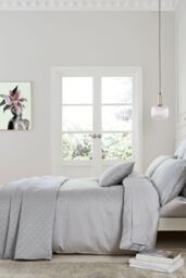 Ted Baker 'TB Plain Dye' Cotton Sateen Flat Sheet in Silver - Size: Super King - thumbnail 4
