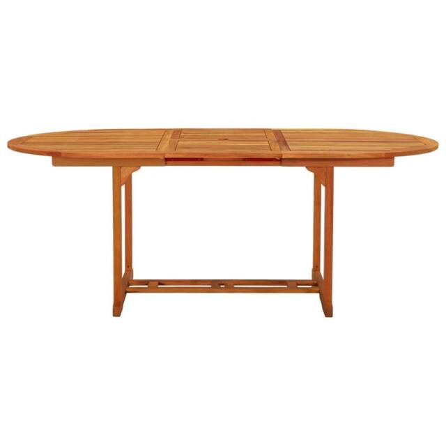 Berkfield Home Garden Table 200x100x75 cm Solid Wood Eucalyptus in Brown - Size: 200 x 100 x 75 cm - image 1