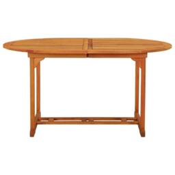 Berkfield Home Garden Table 200x100x75 cm Solid Wood Eucalyptus in Brown - Size: 200 x 100 x 75 cm - thumbnail 6