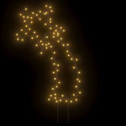 Berkfield Home Warm Christmas Light Decoration with Spikes Meteor 80 LEDs 62 cm in Black