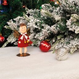 Netagon Metal Angel Ornament in Red - thumbnail 5