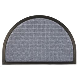 Nicola Spring Heavy Duty Half Moon Door Mat - 60 x 40cm - Grey - Size: 40 cm x 60 cm - thumbnail 1